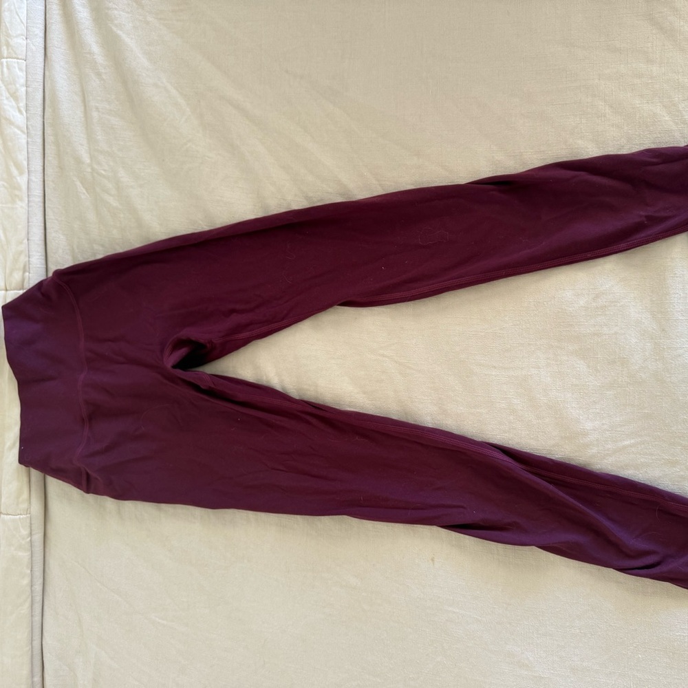 Maroon colored Alphalete leggings